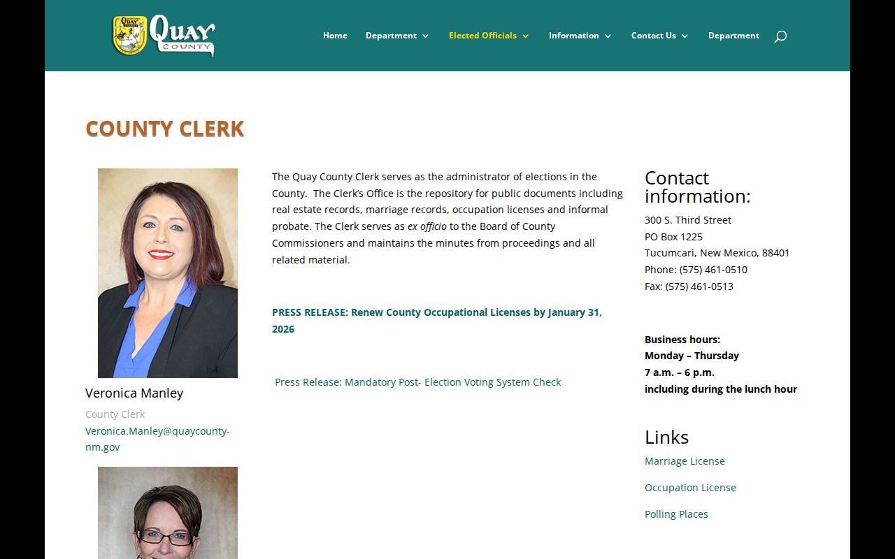 House court docket Quay County Clerk informal probate records