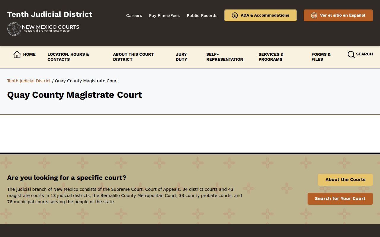 Quay County criminal docket Magistrate Court profile