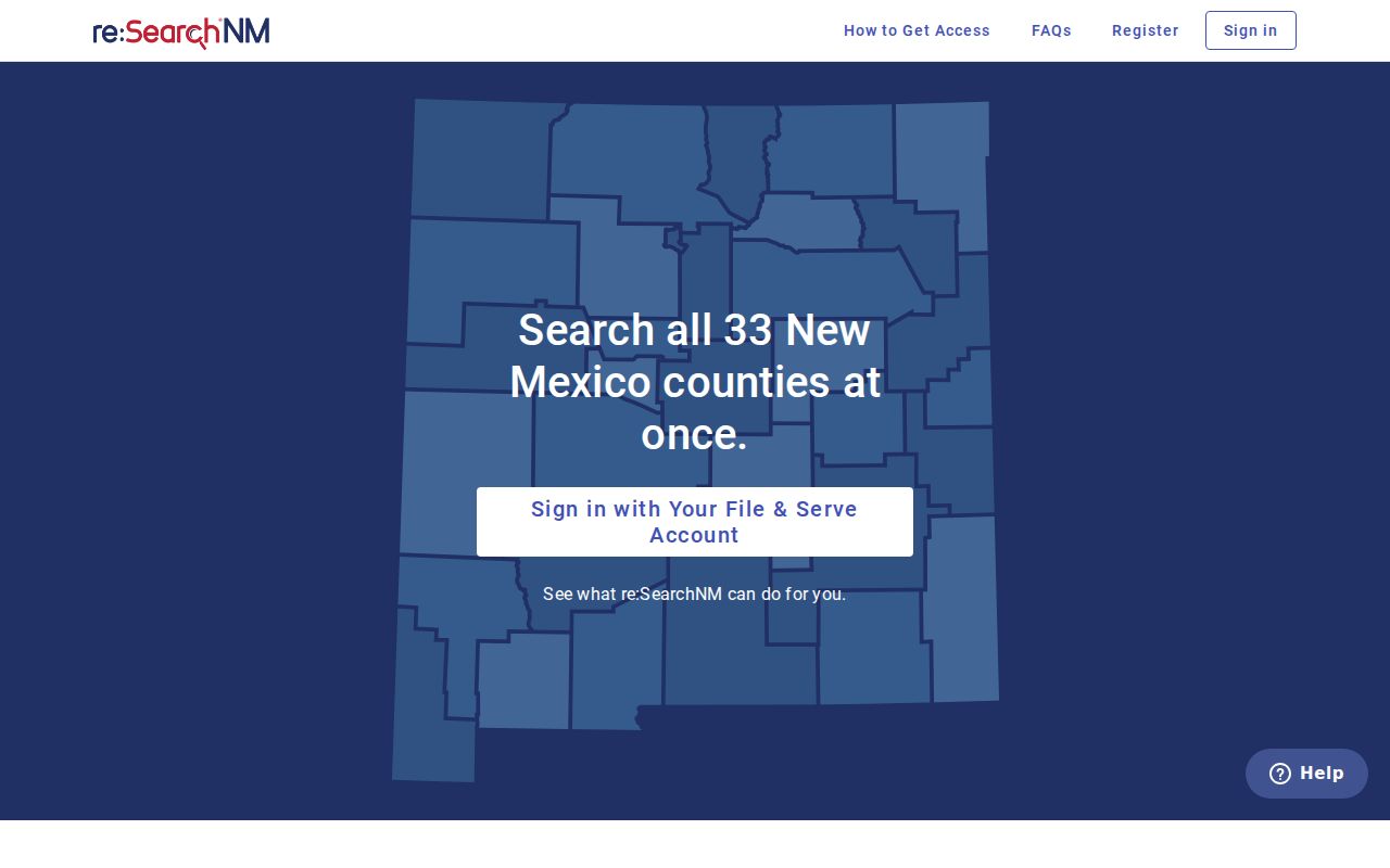 Quay County case lookup re:Search NM registered portal