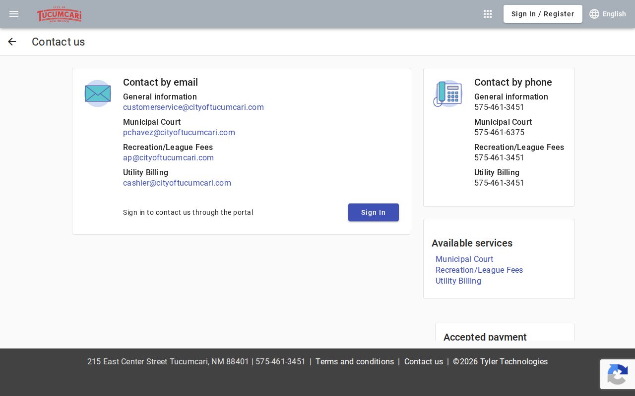 Tucumcari court docket municipal court contact page